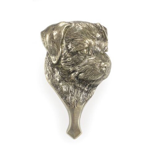 Border Terrier - Heurtoir de porte avec tête de chien, heurtoir de porte en laiton, décoration de porte rétro par Art-Dog (1/5)