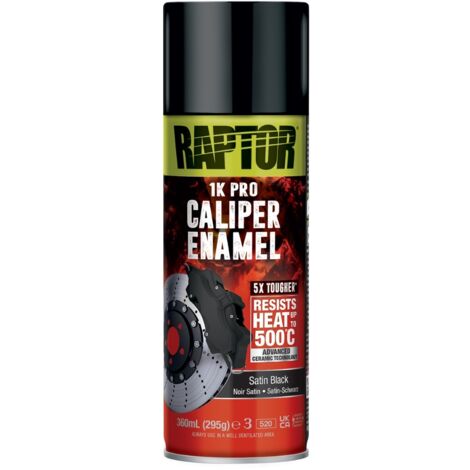 Peinture céramique pour étriers de freins 360ml Noir Satin Raptor