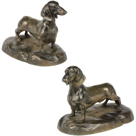 Teckel à poil court - statuette de chien, figurine de bureau, trophée pour une exposition canine par Art-Dog