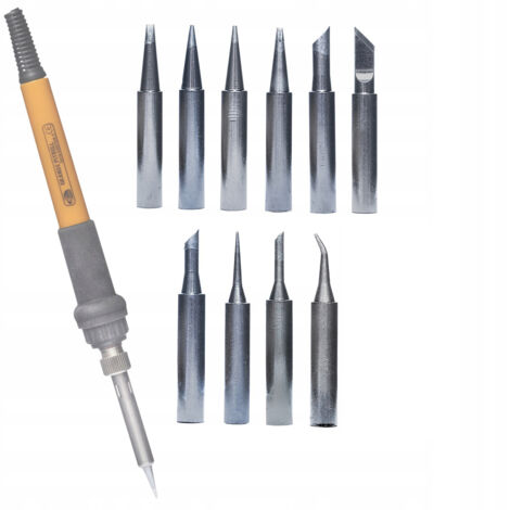 Rosfix Set Pointes de Soudure 900M – 10 Embouts I B K D C IS  Ø6mm, Long. 26mm  Alliage Résistant  Pour Stations de Soudage Rosfix 936 853D 878D  Accessoire Électronique (1/5)