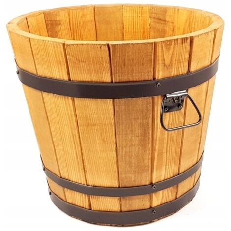 Pot de fleur en bois de pin 42xH38, chêne (1/5)