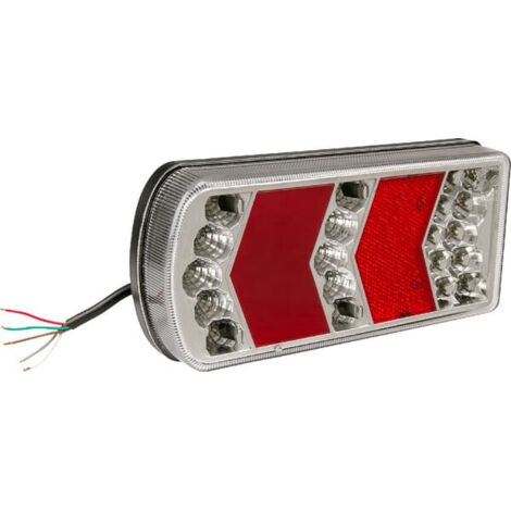 Feu arrière LED rectangle droit câblé GOPART LA45018R (1/5)