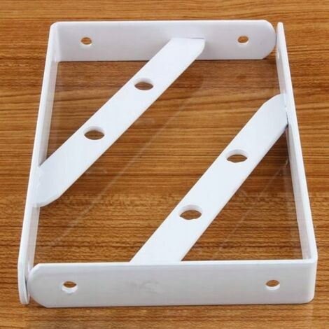 Support d'étagère en acier renforcé 20 x 12 x 2,5 cm blanc (1/3)