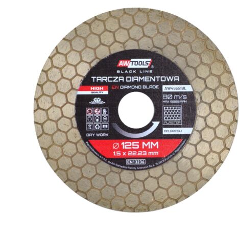 Awtools tarcza diamentowa 125x22,2 / plaster miodu 2w1 black line (1/2)
