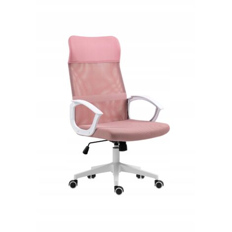 CHAISE PIVOTANTE ROSE AVEC RETOUR MEMBRAY POUR BUREAU D'ÉTUDE FILLE (1/5)