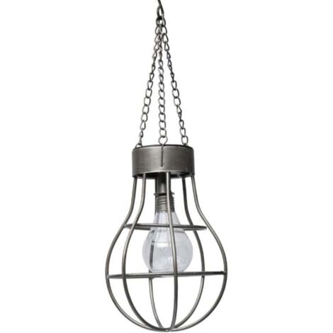 Home-styling Lampe solaire marron 50 cm métal extérieur (1/4)