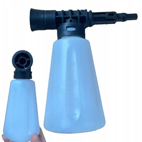 Rosfix Buse de Moussage 250ml Bayonet – Réservoir Transparent, 150 Bar, 60°C Mousse Réglable compatible avec nettoyeur haute pression Parkside PHD, Lavor (1/5)
