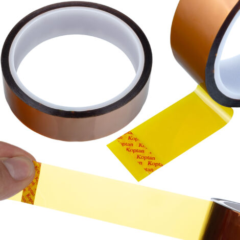 Rosfix Ruban Kapton 30mm x 30m – Résistant à 240°C Épaisseur 0,05mm Adhésif Silicone Pour Réparation Électronique Ruban Haute Température Polyimide (1/5)