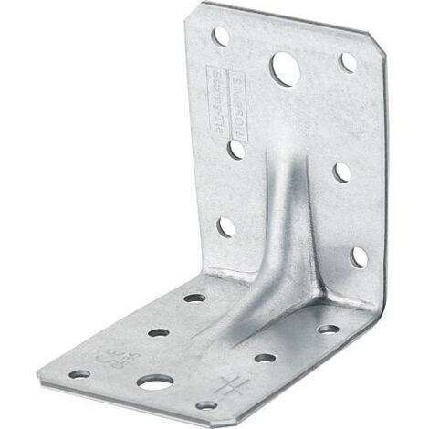 Simpson Strong Tie – Équerre de fixation galvanisée 70 mm – Fixation clous en peigne CNA 4.0 – Trous Ø 5 à 13 mm – Pour béton armé et bois dur (1/2)