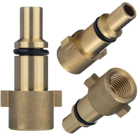 Rosfix Adaptateur Bayonnette 1/4" – Laiton Haute Qualité, 160 Bar, 60°C  Pour Lance, Brosse, Tuyau  compatible avec nettoyeur haute pression Nilfisk, Lavor, Stihl RE (1/5)