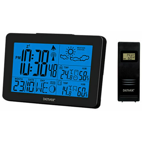 Denver WS-530BLACK Station météo numérique Noir Batterie (1/2)