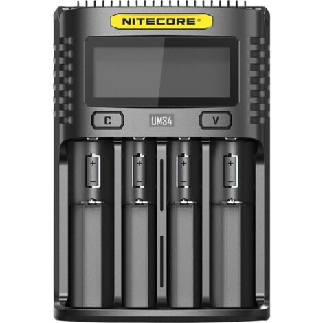 NiteCore UMS4 Chargeur de piles rondes NiCd, NiMH, Li-ion, Li-polymère 10440, 10500, 12500, 12650, 13500, 13650, 14500, 14650, 16340, 16650, 17335, 1 Q371722 (1/6)