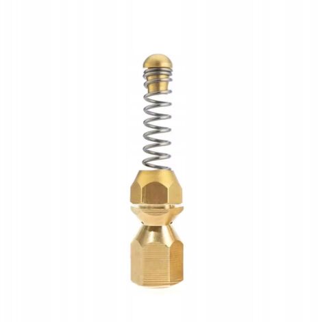 Rosfix Buse de Nettoyage Canalisation 1/4" – Laiton, Tête Rotative 3D Haute Pression Pour Tuyaux, Éviers, Toilettes Accessoire pour Nettoyeur Haute Pression (1/4)