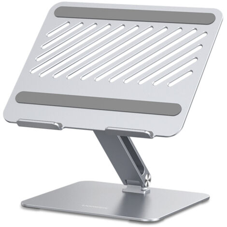 Support pliable pour ordinateur portable, tablette, pour travail debout, argent (1/5)