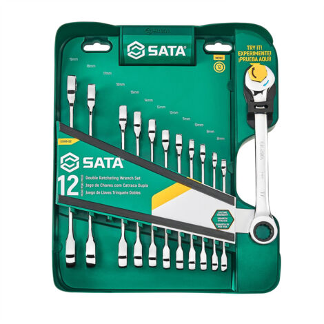 JEU DE CLÉS COMBINÉES A DOUBLE CLIC SATA 12 pieces. (1/2)
