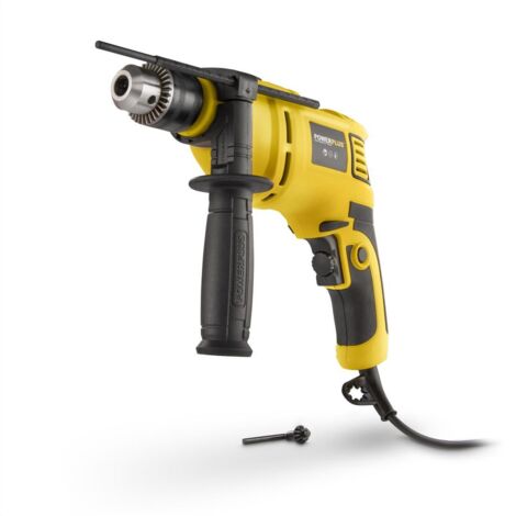 Powerplus Perceuse à Percussion Électrique POWX0260 - 2 en 1 : Perçage et Perçage à Percussion, Perceuse Filaire de 650 W et 28,65 Nm, Vissage à Gauche et à Droite (1/5)