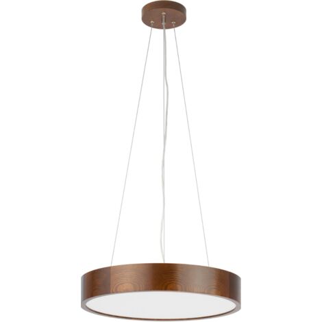 Suspension en bois LEJA, lustre rond, pendentif 475 NOYER (1/5)