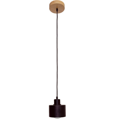 Suspension DIANA, lustre loft, bois, chêne, 1 abat-jour, élégante (1/5)