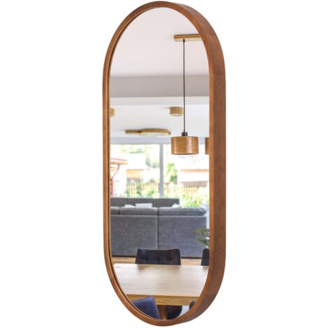 Miroir de salle de bain ovale en bois LEJA RUSTIKAL 100x48 STYLISH (1/5)