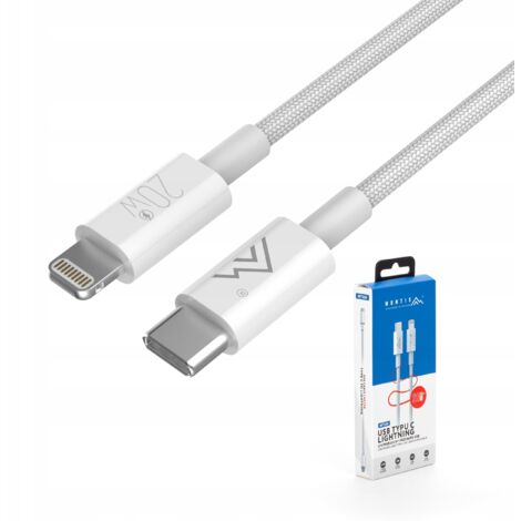 Câble USB-C Lightning PD 20 W 3 A ultra rapide pour iPhone Apple (1/5)