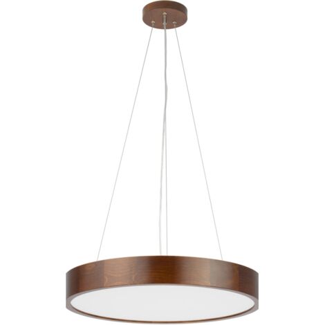 Suspension en bois LEJA, lustre rond, pendentif 575 NOYER (1/5)