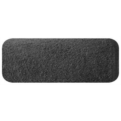 SERVIETTE DE BAIN EUROFIRANY CLASSIQUE EN COTON LISSE 1 50X100CM NOIRE (1/5)