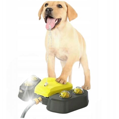 Fontaine à eau automatique pour chien jaune