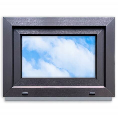 Fenêtre PVC ANTHRACITE 70x50 GAUCHE, NEUVE 700x500 mm oscillo-battante, double vitrage