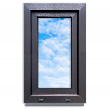 Fenêtre PVC ANTHRACITE 50x80 GAUCHE neuve 500x800 mm oscillo-battante double vitrage