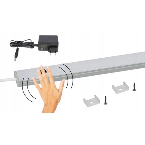 Bandeau LED sous meuble, éclairage LED pour cuisine et dressing, SANS CONTACT, 100 cm
