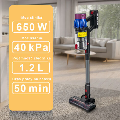 Aspirateur sans fil BERGMANN PUX 728 idéal pour grande maison et poils