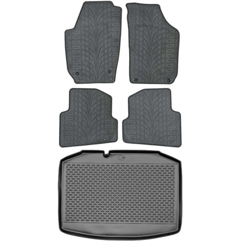 DOMA 290180 Coffre + DOMA 212694 Tapis de sol - Skoda Fabia II Hatchback de 2007-2014, plancher AV AV - INSTALLÉ (1/5)