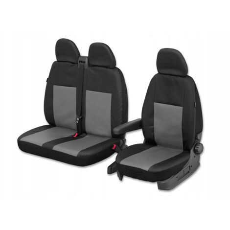 Housses de siège universelles en similicuir EcoLeather pour autobus Nissan Interstar 1998-2010 (1/5)