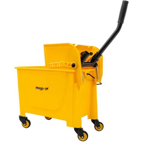Chariot de nettoyage à un seul seau avec presse 20L Mega-M jaune N (1/5)