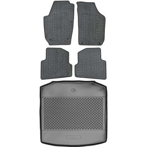 DOMA 290610 Coffre + DOMA 212694 Tapis de sol - Skoda Fabia II Kombi de 2007-2014, plancher AV AV - INSTALLÉ (1/5)