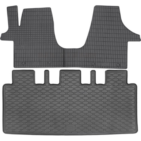 Tapis de coffre RIGUM 437362 + tapis de sol GEYER 809/1C - VW T5 Multivan VAN 10.2021 pieds AV2 avant - EN VRAC