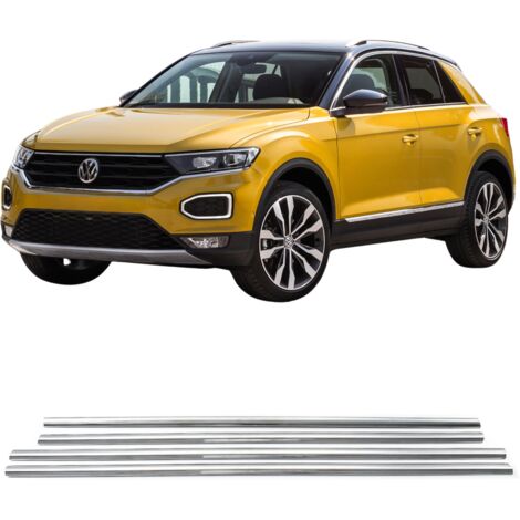 Baguettes de finition de vitres latérales, acier inoxydable chromé, Volkswagen T-Roc à partir de 2019