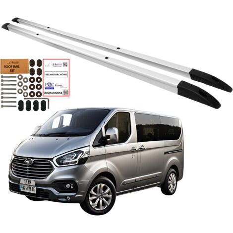 Barres de toit intégrées en aluminium pour FORD TRANSIT CUSTOM LONG à partir de 2012 (1/5)