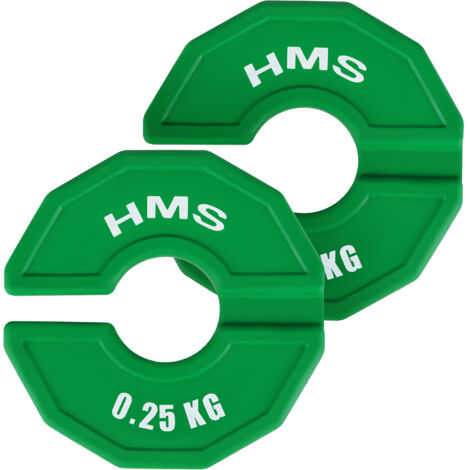 PLAQUE POUR APPAREILS DE MUSCULATION ET DE FITNESS, TYPE SUPERPOSÉ 2 x 0,25 KG TSN25 HMS (1/5)