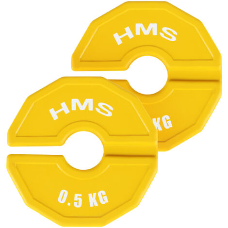 PLAQUE POUR APPAREILS DE MUSCULATION ET DE FITNESS, TYPE SUPERPOSÉ 2 x 0,5 KG TSN50 HMS (1/5)
