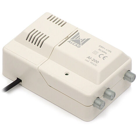 Répartiteur amplificateur d'antenne haut débit 2 TV IP20 Alcad AI-200