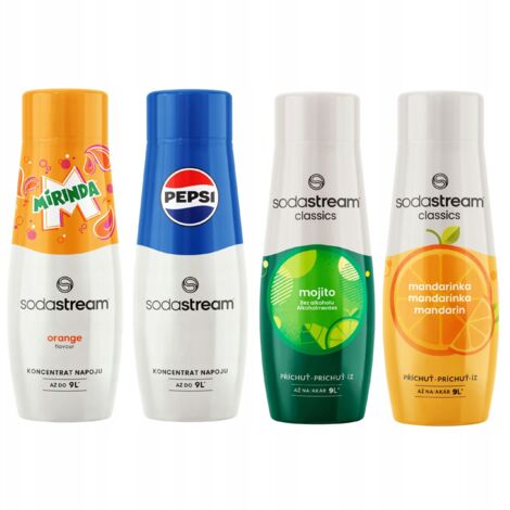SODASTREAM Mirinda + Pepsi + Mojito + Sirops de Mandarine 4 pcs.