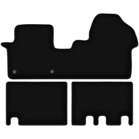Tapis de sol BASIC en velours noir pour : Citroën Jumpy III 2 rangées (2018-)