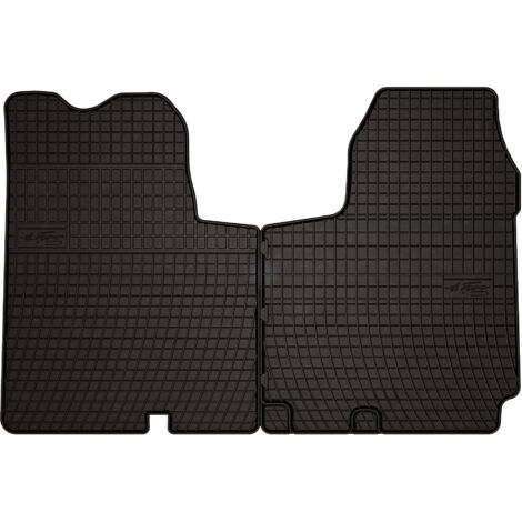 Tapis de sol en caoutchouc pour : Renault Trafic II (2001-2014) - noirs, sur mesure