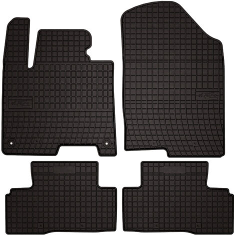 Tapis de sol en caoutchouc pour : Kia Sportage V SUV hybride (2021-) - noirs, sur mesure