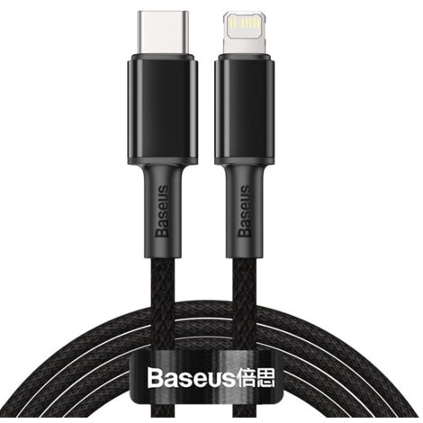 Câble USB-C pour iPhone - Charge rapide 20 W - 2 m - noir (1/5)