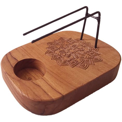 Chauffage Palo Santo - Bois de Teck - Mandala Design- Vendu par 1 (1/3)