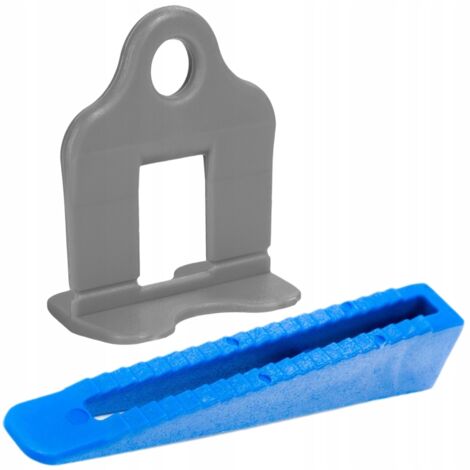 Système de nivellement pour carreaux SIMPLEFIX gris 1,5 mm 500 clips +100 cales (1/5)