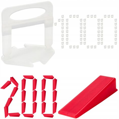 Système de nivellement de carreaux 1000 clips 200 coins joint 1mm X-level (1/5)