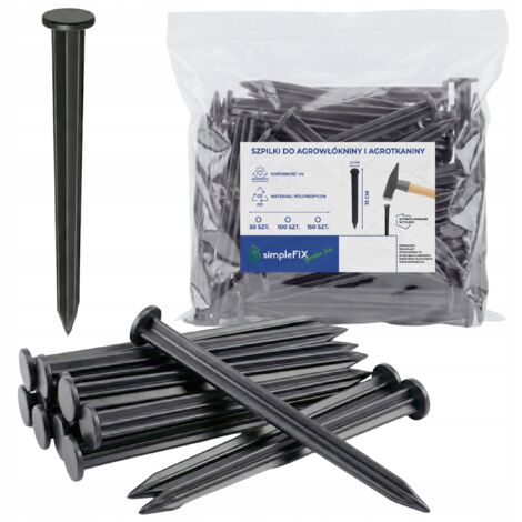 Piquets robustes pour agrotextile polonais 15 cm kit 100 pièces (1/5)